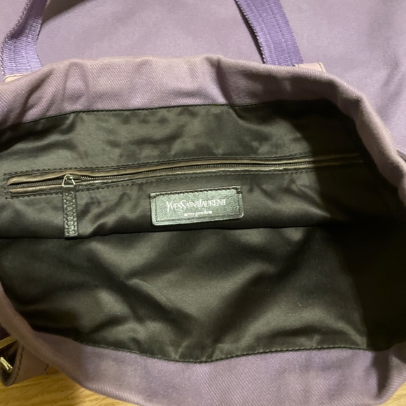 Yves Saint Laurent Purple Tote Bag - Picture 4 of 5